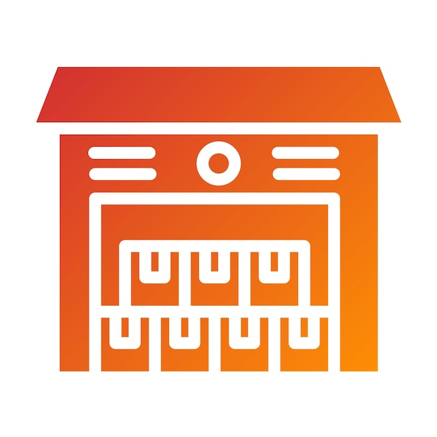 Estilo del icono del almacén de diseño vectorial