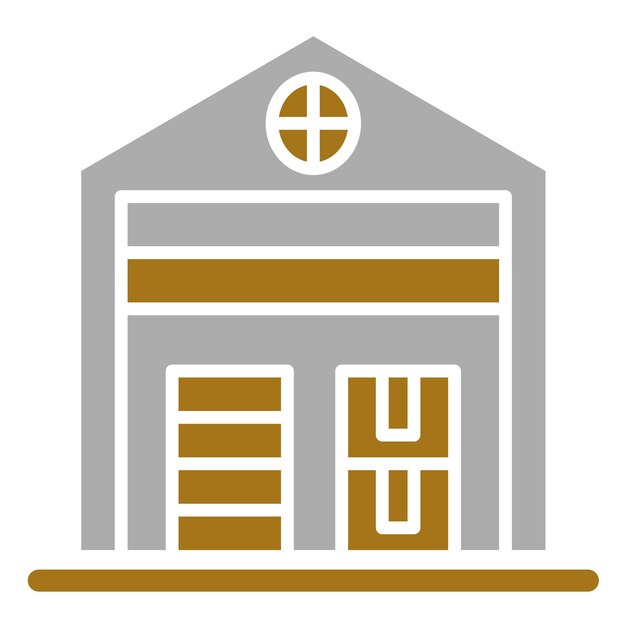 Estilo del icono del almacén de diseño vectorial