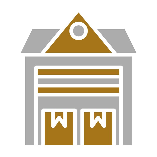 Estilo del icono del almacén de diseño vectorial