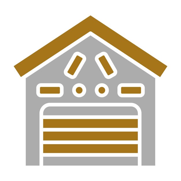 Estilo del icono del almacén de diseño vectorial