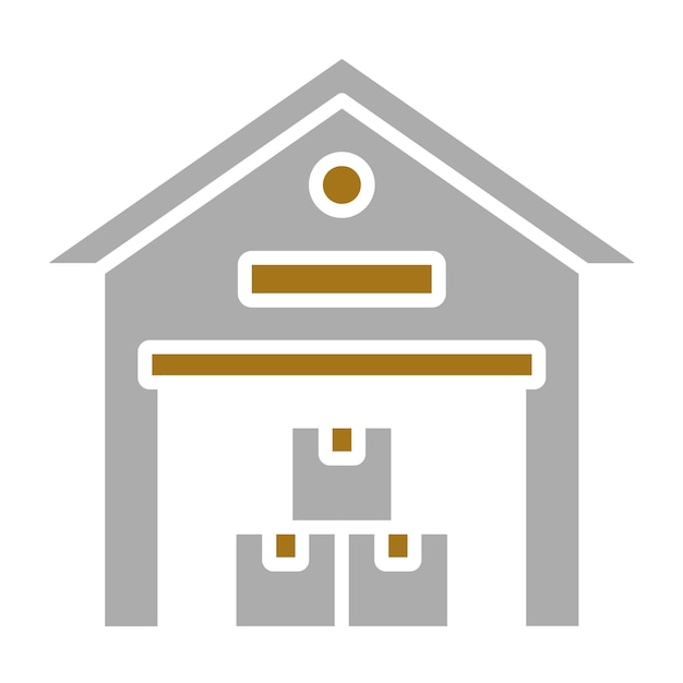 Estilo del icono del almacén de diseño vectorial