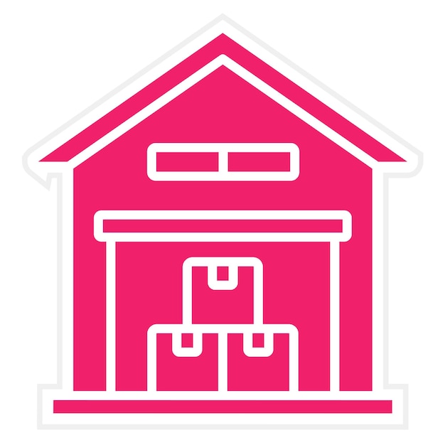 Estilo del icono del almacén de diseño vectorial