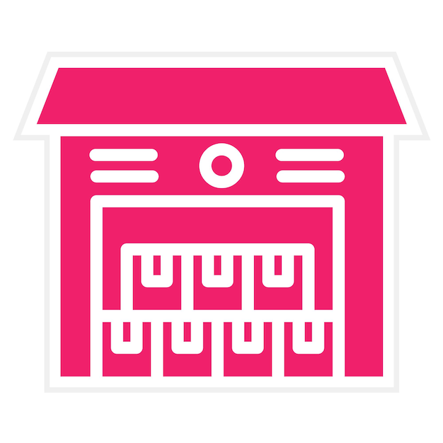 Estilo del icono del almacén de diseño vectorial