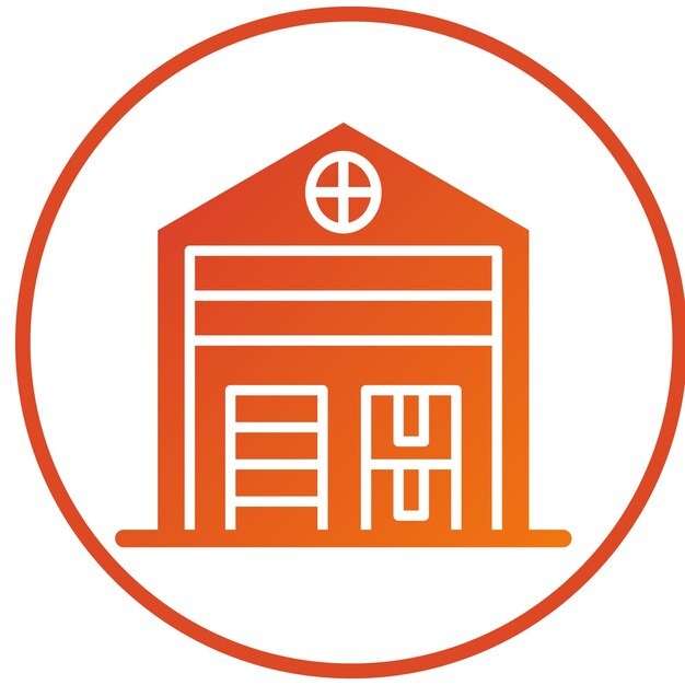 Estilo del icono del almacén de diseño vectorial