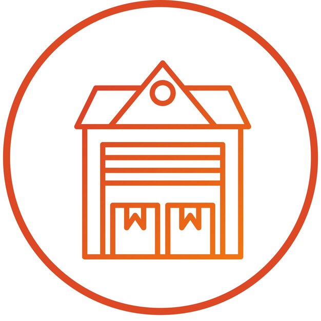 Estilo del icono del almacén de diseño vectorial