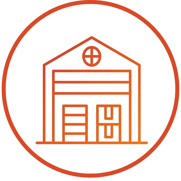 Estilo del icono del almacén de diseño vectorial