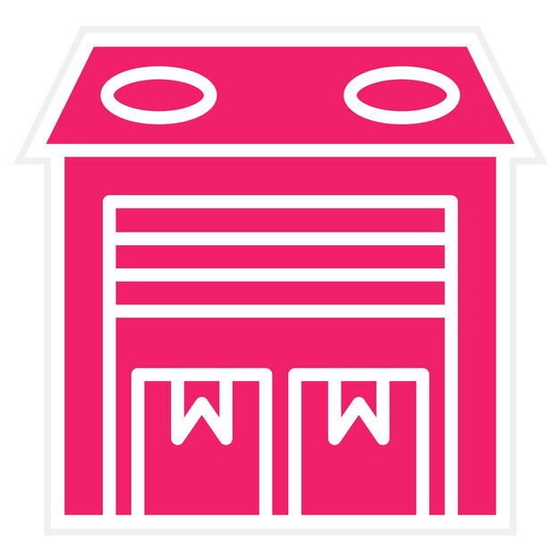 Estilo del icono del almacén de diseño vectorial
