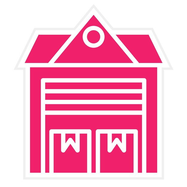 Estilo del icono del almacén de diseño vectorial