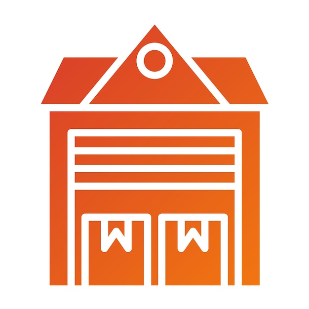Estilo del icono del almacén de diseño vectorial