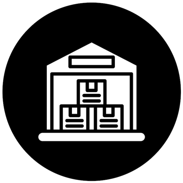 Estilo del icono del almacén de diseño vectorial