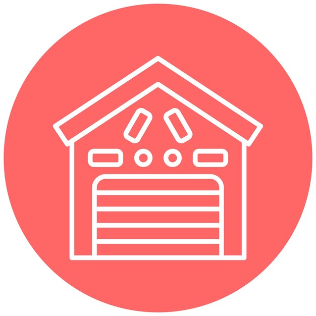 Estilo del icono del almacén de diseño vectorial