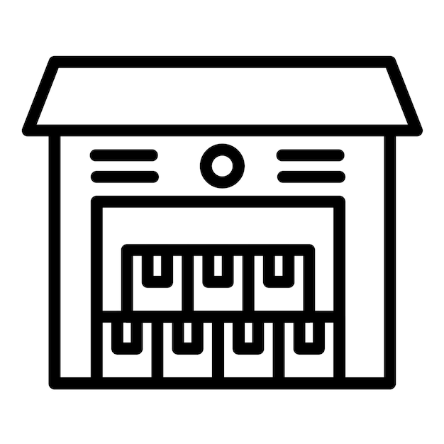 Estilo del icono del almacén de diseño vectorial