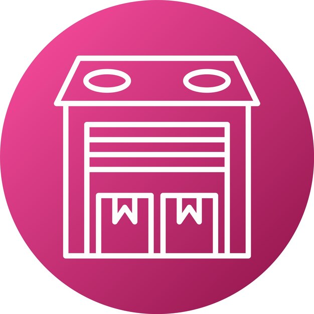 Estilo del icono del almacén de diseño vectorial
