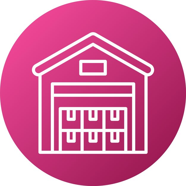 Estilo del icono del almacén de diseño vectorial