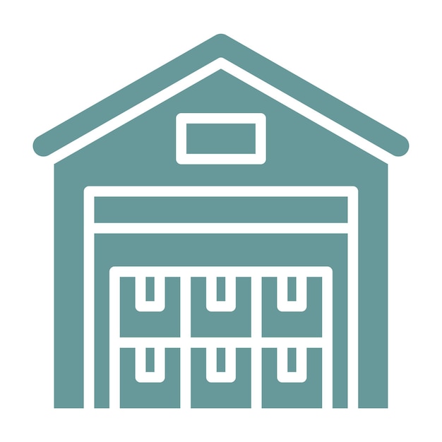 Estilo del icono del almacén de diseño vectorial
