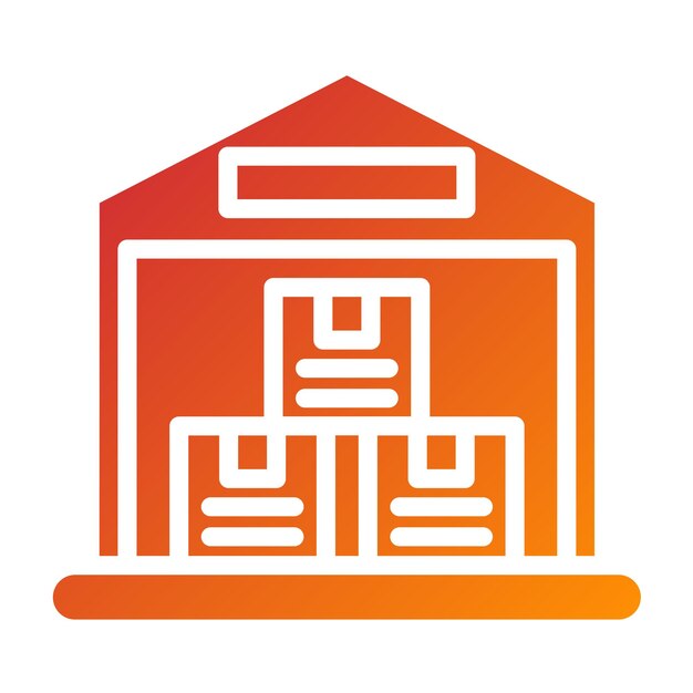 Estilo del icono del almacén de diseño vectorial