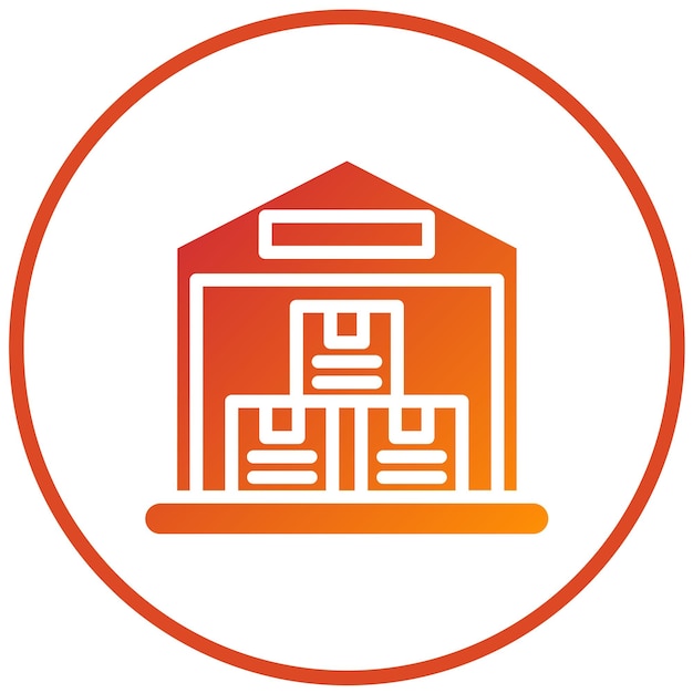 Estilo del icono del almacén de diseño vectorial