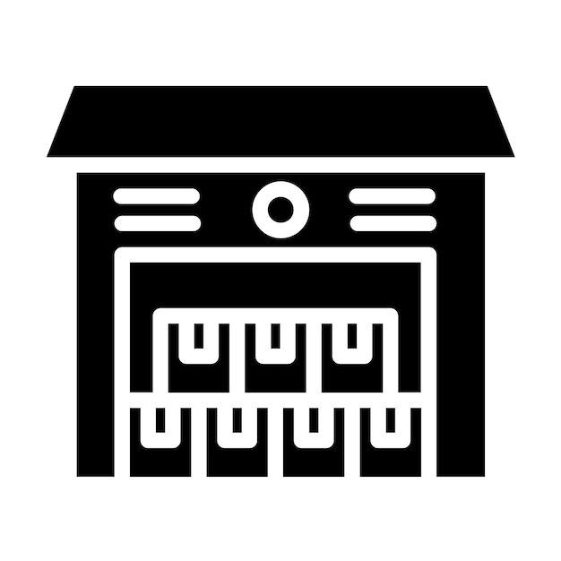 Estilo del icono del almacén de diseño vectorial