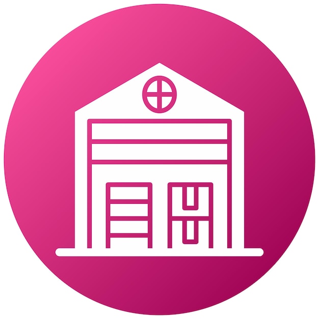 Estilo del icono del almacén de diseño vectorial