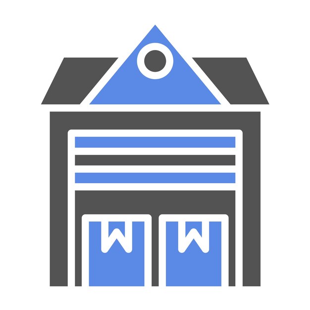 Estilo del icono del almacén de diseño vectorial