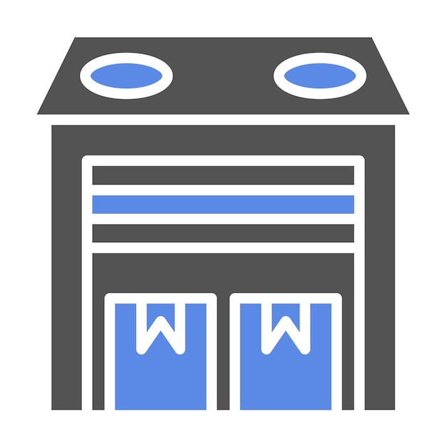 Estilo del icono del almacén de diseño vectorial