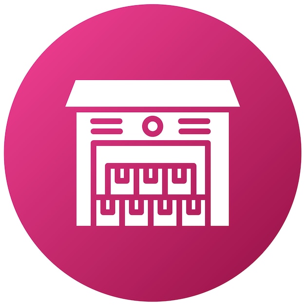Estilo del icono del almacén de diseño vectorial