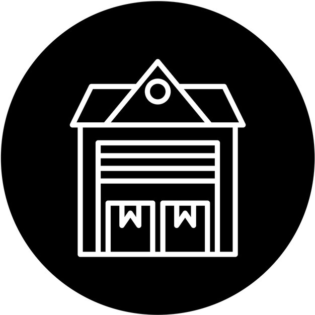 Estilo del icono del almacén de diseño vectorial