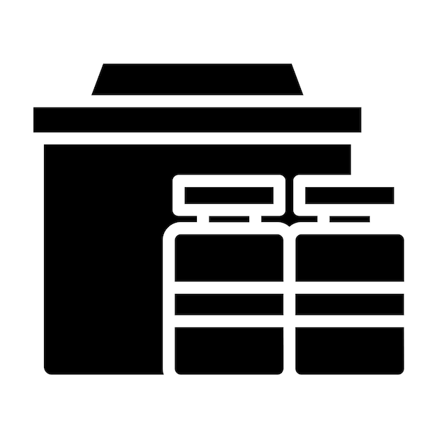 Estilo de icono de almacenamiento de alimentos de diseño vectorial