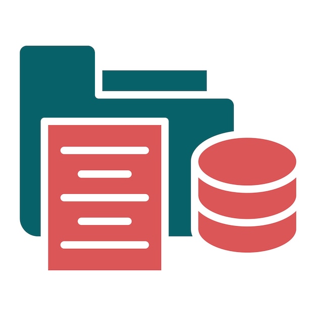 Estilo del icono de almacenamiento de datos de diseño vectorial