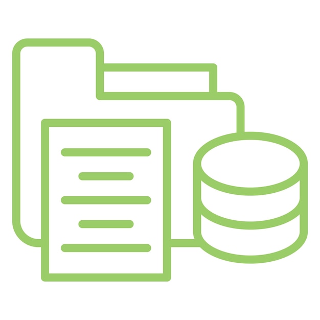 Estilo del icono de almacenamiento de datos de diseño vectorial