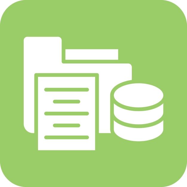 Estilo del icono de almacenamiento de datos de diseño vectorial