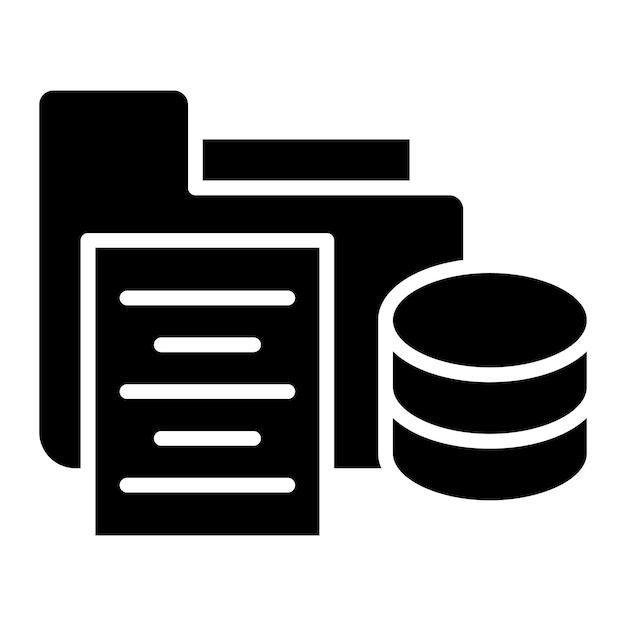 Estilo del icono de almacenamiento de datos de diseño vectorial