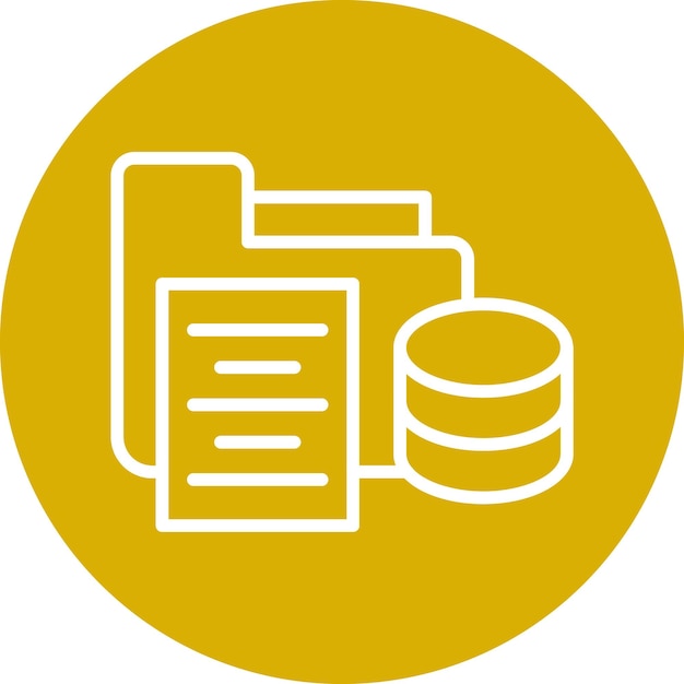 Estilo del icono de almacenamiento de datos de diseño vectorial