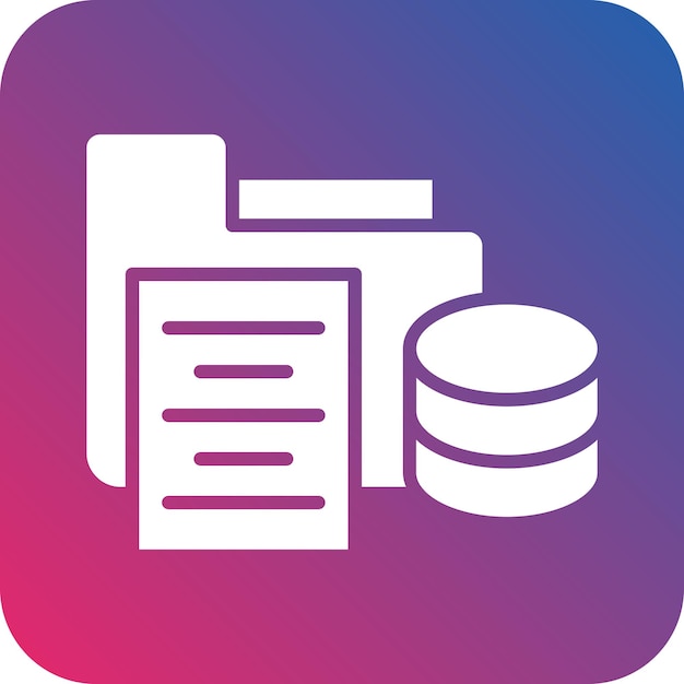 Estilo del icono de almacenamiento de datos de diseño vectorial