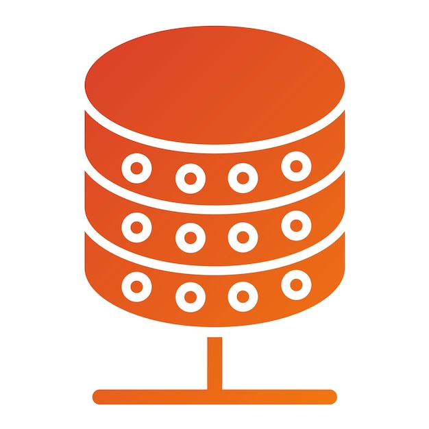 Estilo del icono de almacenamiento de datos de diseño vectorial