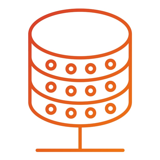 Estilo del icono de almacenamiento de datos de diseño vectorial