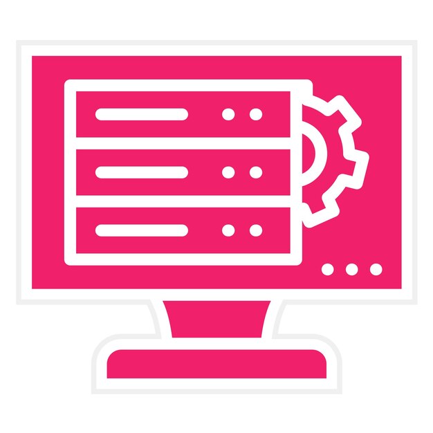 Estilo del icono de almacenamiento de datos de diseño vectorial
