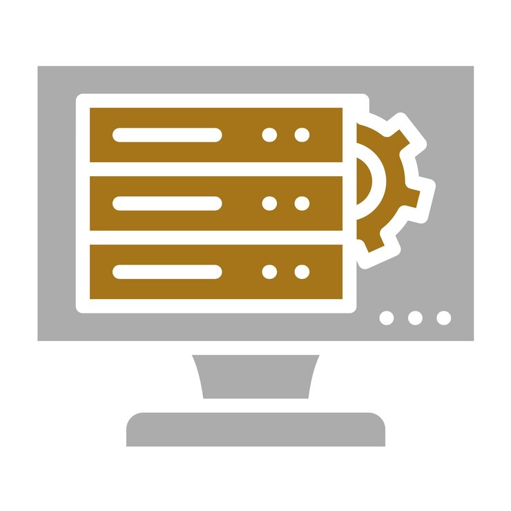 Vector estilo del icono de almacenamiento de datos de diseño vectorial
