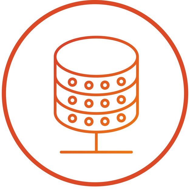 Estilo del icono de almacenamiento de datos de diseño vectorial