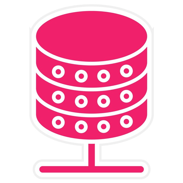 Estilo del icono de almacenamiento de datos de diseño vectorial