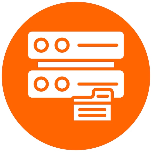 Estilo del icono de almacenamiento de datos de diseño vectorial