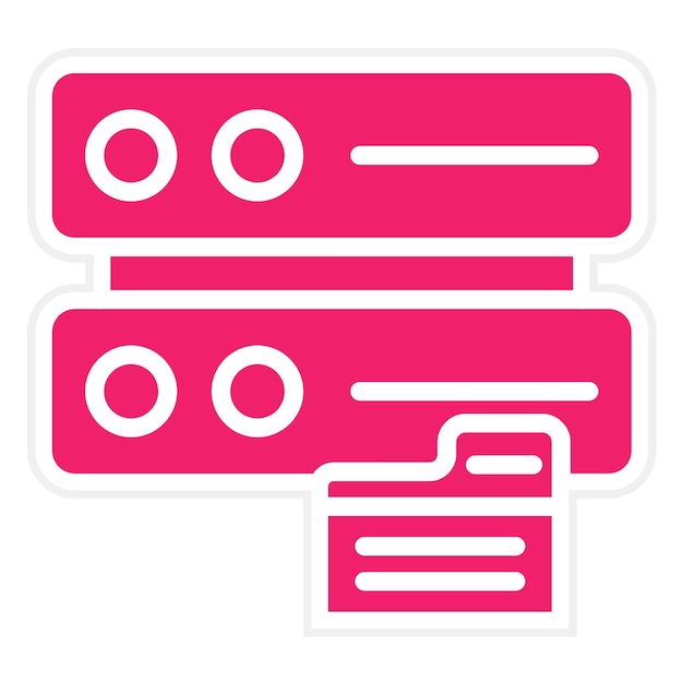 Estilo del icono de almacenamiento de datos de diseño vectorial