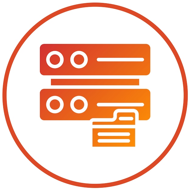 Estilo del icono de almacenamiento de datos de diseño vectorial