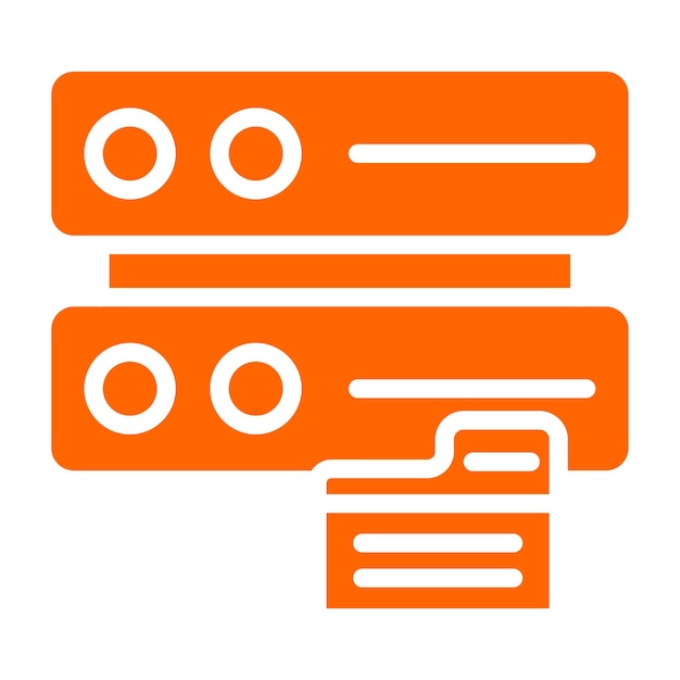 Estilo del icono de almacenamiento de datos de diseño vectorial