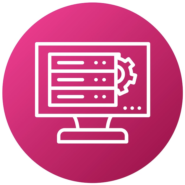 Estilo del icono de almacenamiento de datos de diseño vectorial