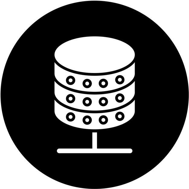 Estilo del icono de almacenamiento de datos de diseño vectorial