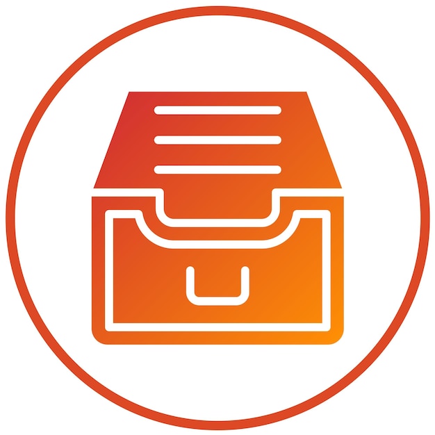 Estilo de icono de almacenamiento de diseño vectorial