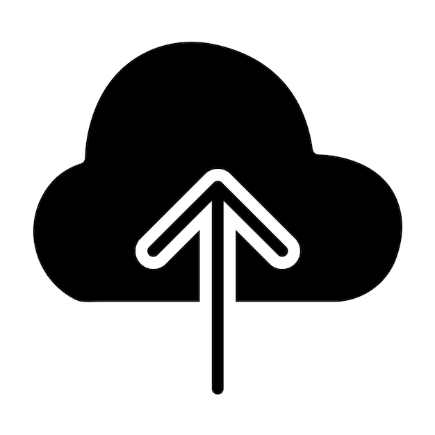 Estilo de icono de almacenamiento en nube de diseño vectorial