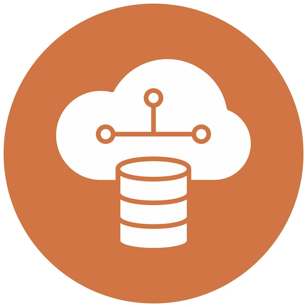Estilo de icono de almacenamiento en nube de diseño vectorial