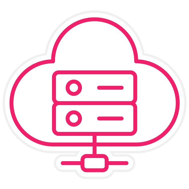 Estilo de icono de almacenamiento en nube de diseño vectorial